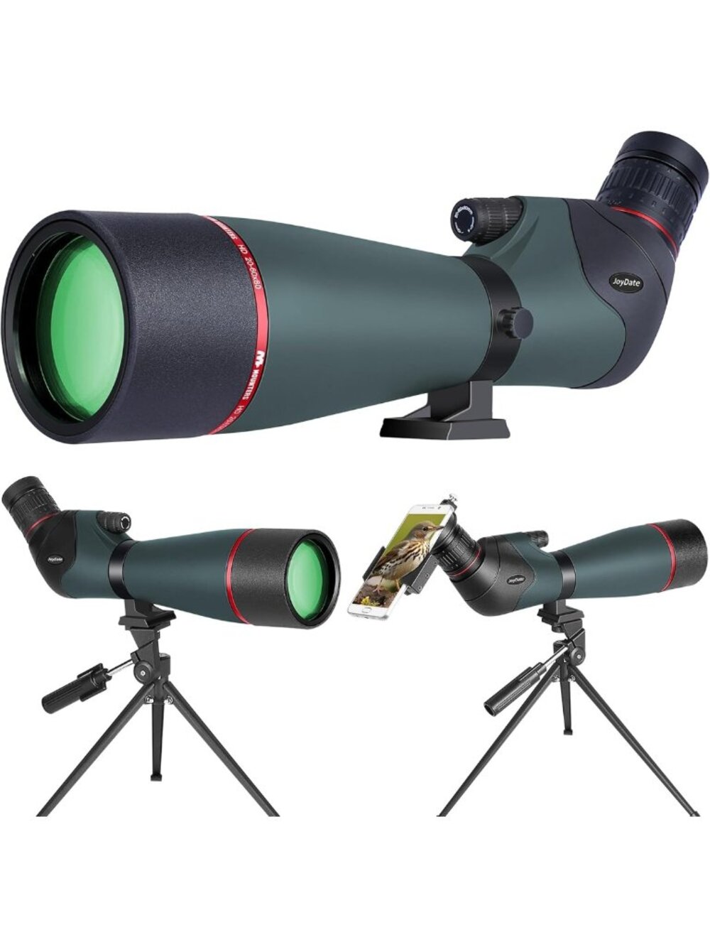 High-Power 20-60x80 Waterproof Spotting Scope for Bird Watching & Wildlife